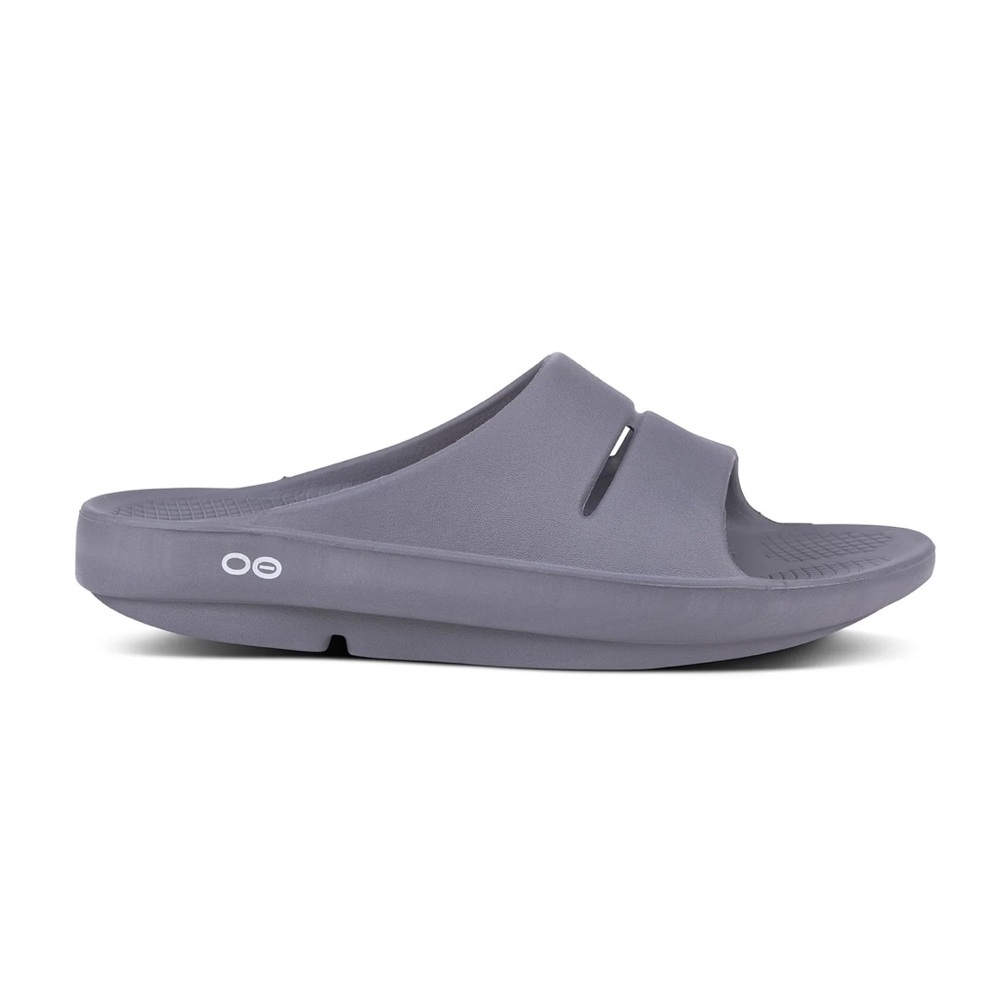 OOFOS OOAHH SLIDE UNISEX in Slate Men’s 8/Women’s 10 - Picture 2 of 11